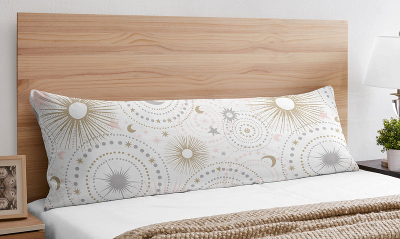 Celestial Pink and Gold Collection Full Length Body Pillow Cover