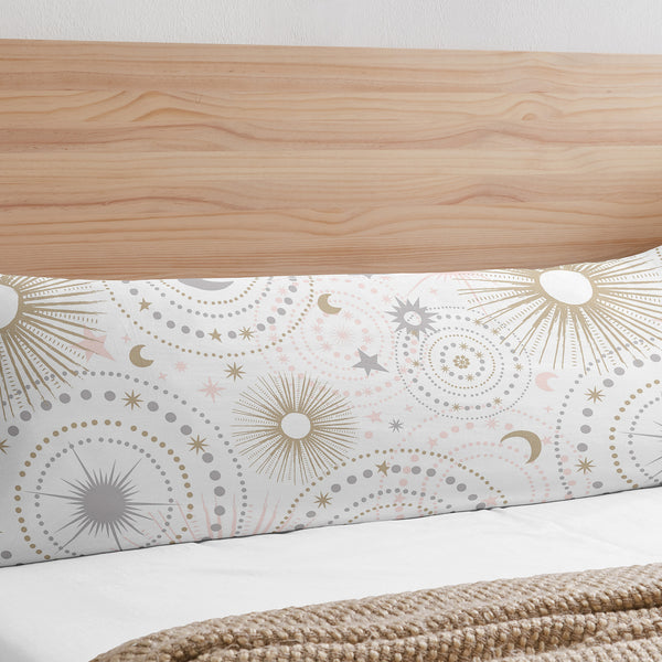 Celestial Pink and Gold Collection Full Length Body Pillow Cover alternate view
