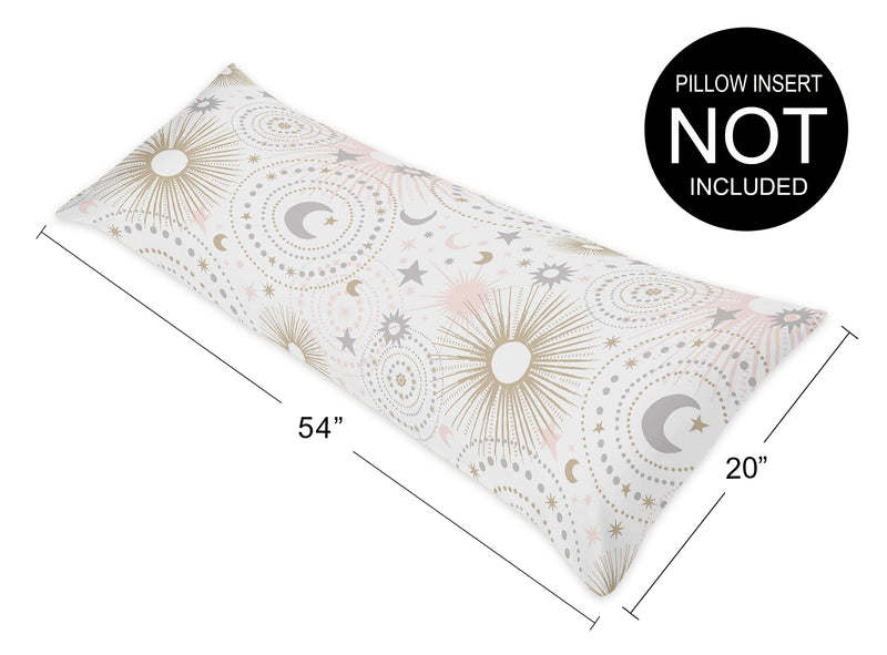 Celestial Pink and Gold Collection Full Length Body Pillow Cover