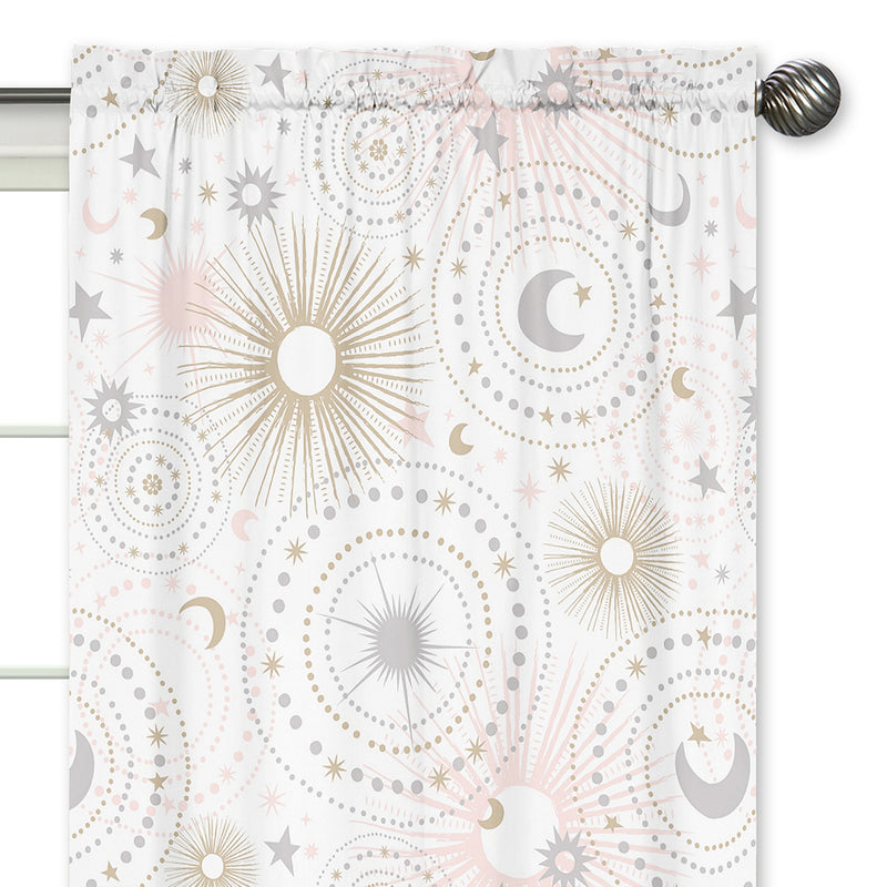 Celestial Pink and Gold Collection Window Panels - Set of 2