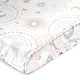 Celestial Pink and Gold Collection Satin Fitted Crib Sheet