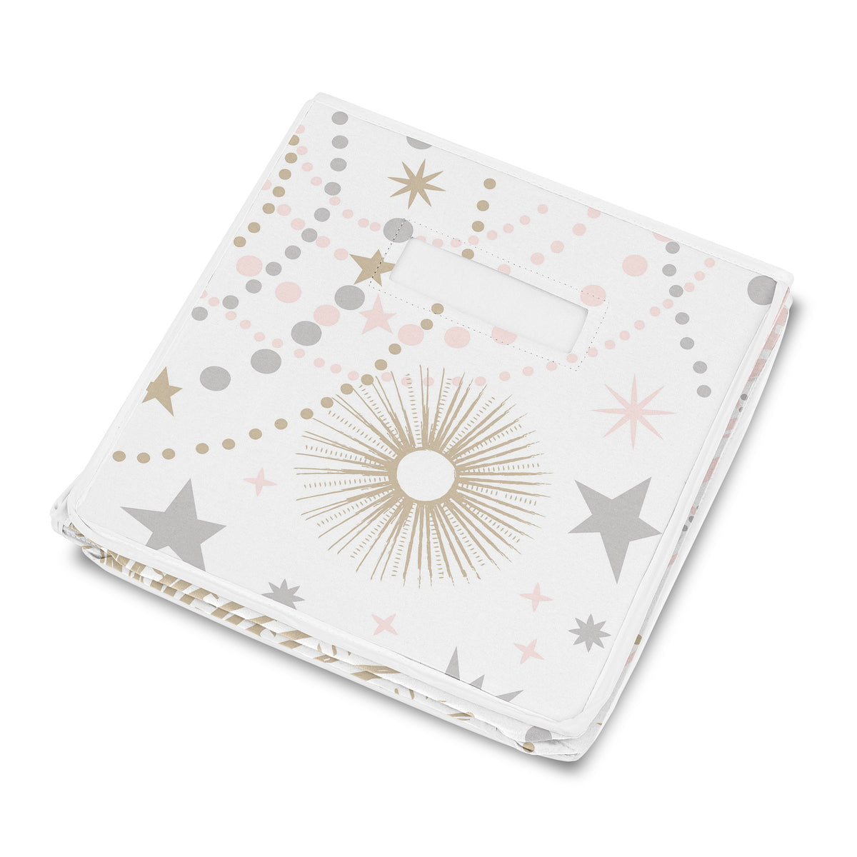 Celestial Pink and Gold Collection Fabric Toy Bin Storage