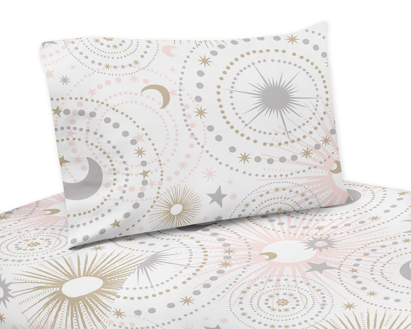 Celestial Pink and Gold Collection Twin Sheet Set