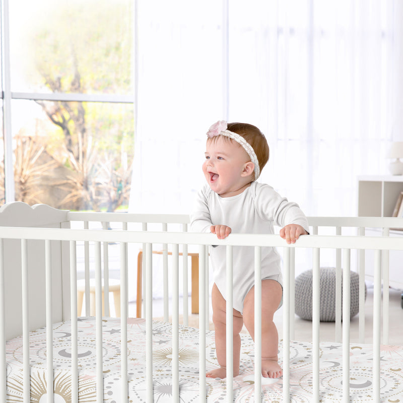 Celestial Pink and Gold Collection 2 Pack Crib Sheets