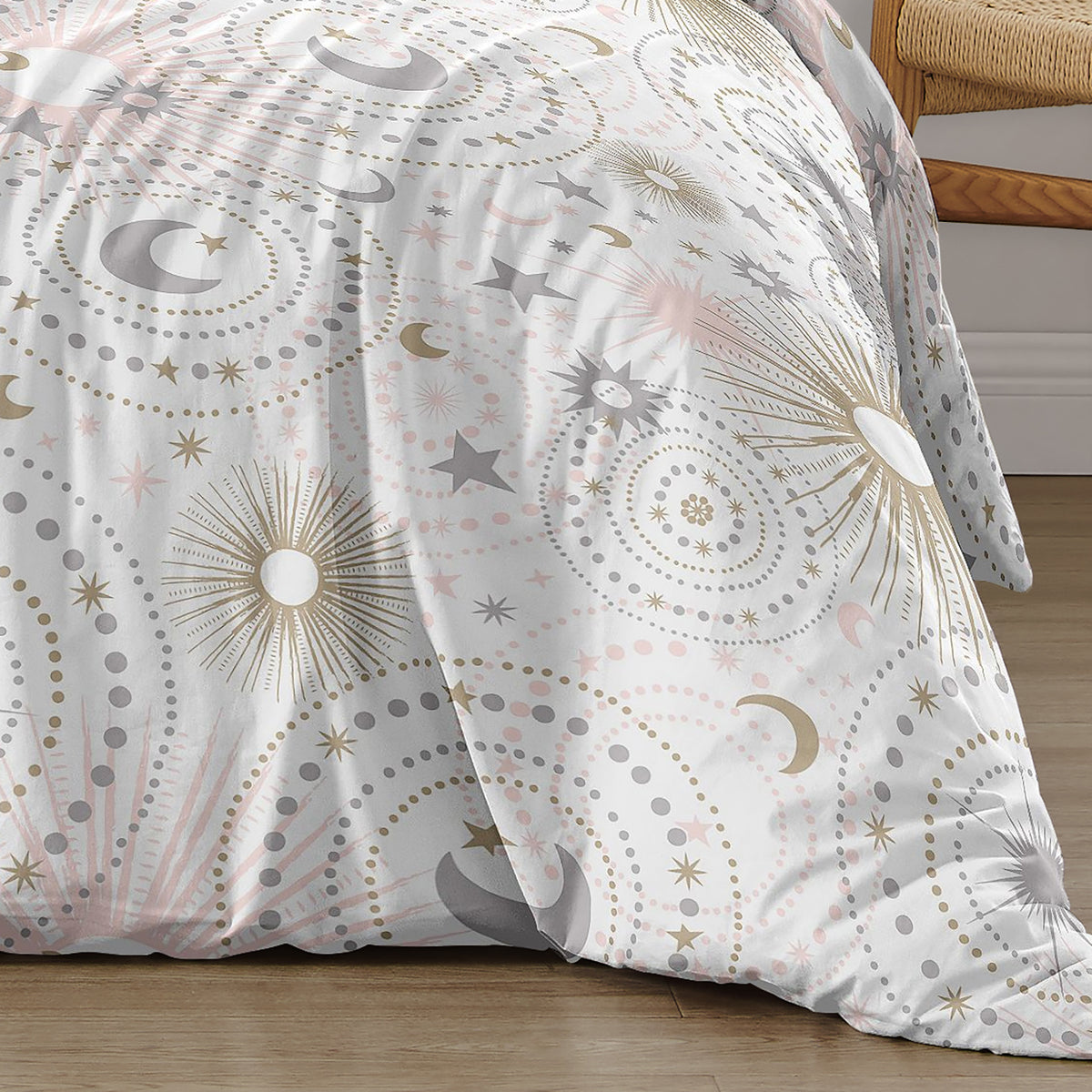 Celestial Pink and Gold Twin Bedding Collection