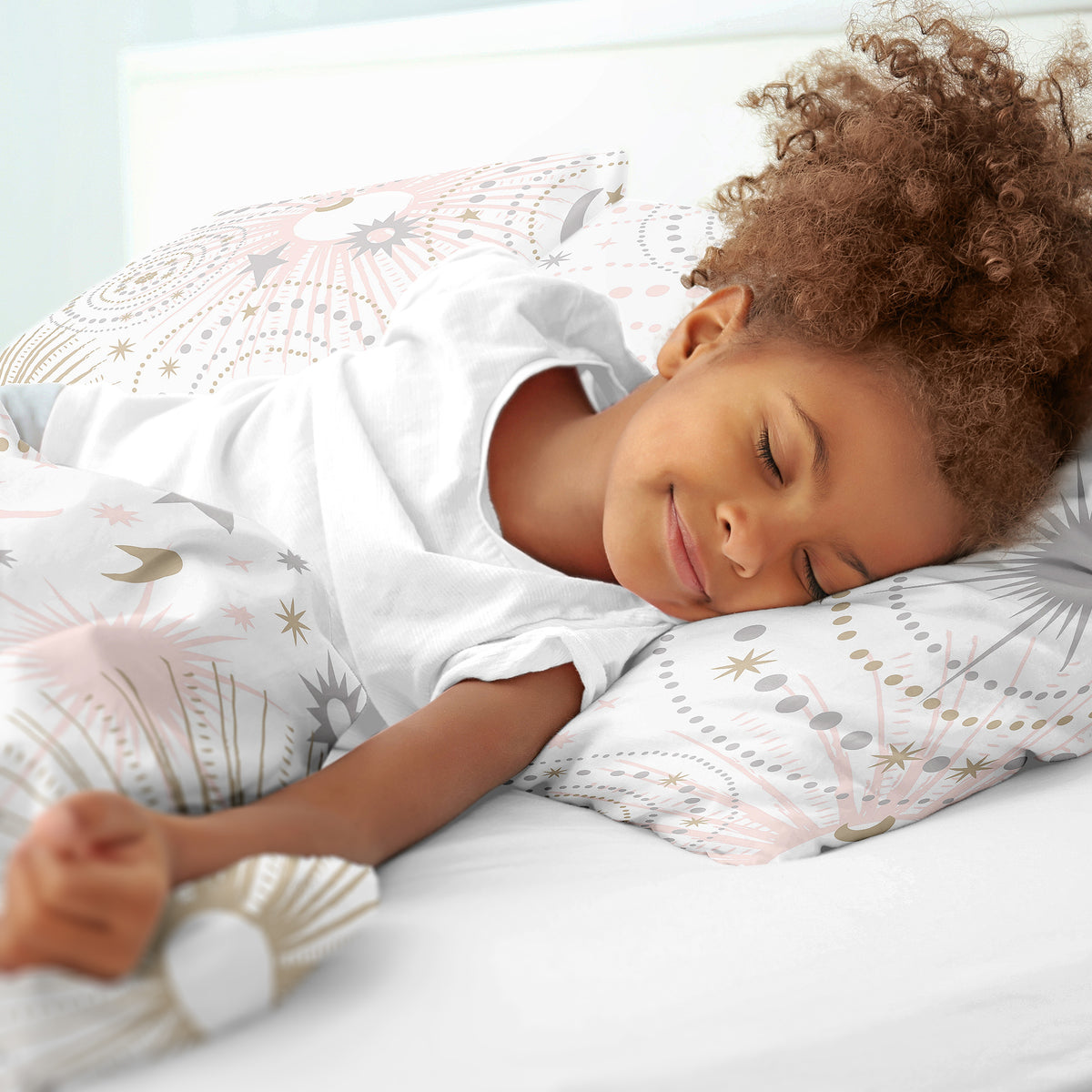 Celestial Pink and Gold Twin Bedding Collection