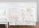 Celestial Pink and Gold 11 Piece Bumperless Crib Bedding Collection