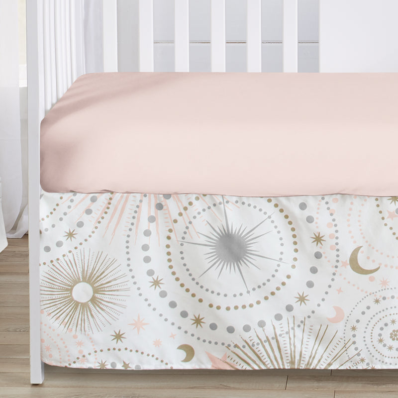 Celestial Pink And Gold Collection 5 Piece Crib Bedding
