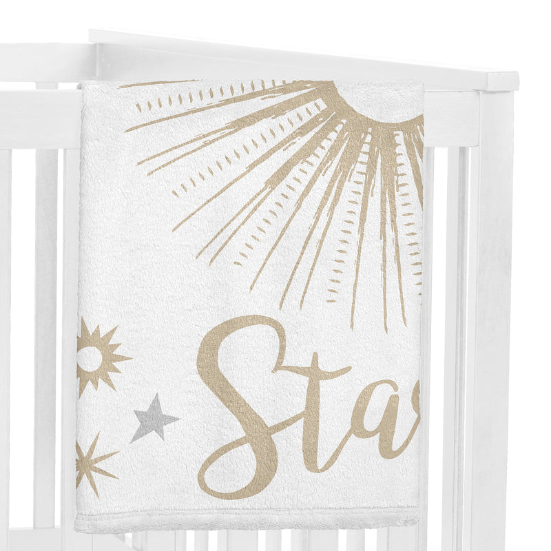 Celestial Pink and Gold Collection Monthly Milestone Baby Blanket