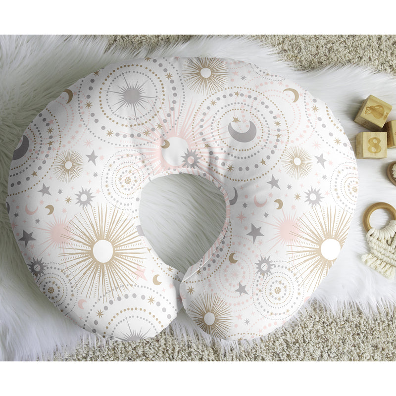 Celestial Pink and Gold Collection Nursing Breastfeeding Pillow Cover