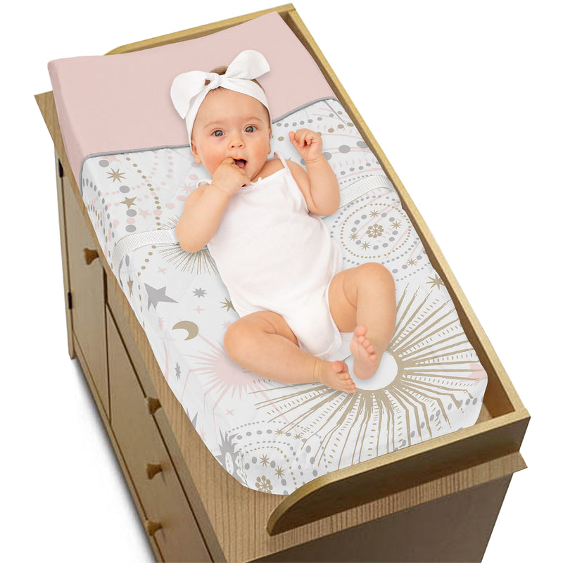 Celestial Pink and Gold Collection Changing Pad Cover