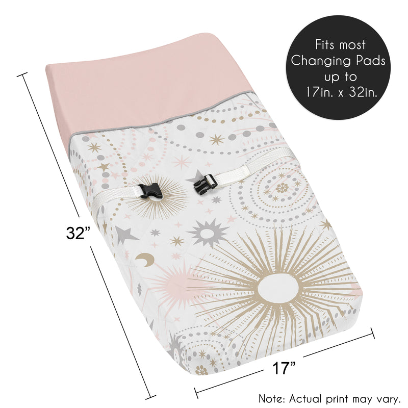 Celestial Pink and Gold Collection Changing Pad Cover