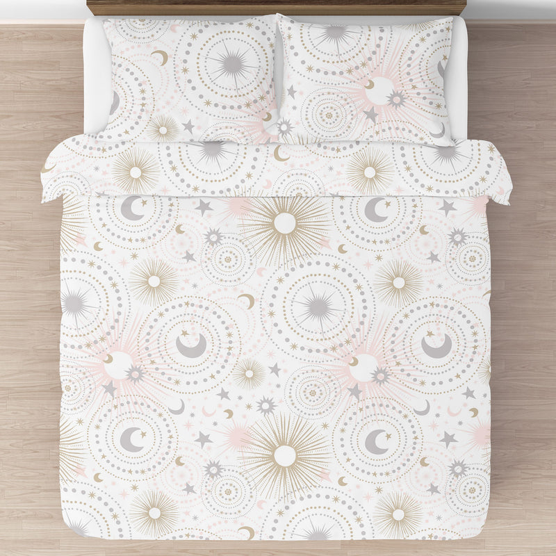 Celestial Pink and Gold Full/Queen Bedding Collection