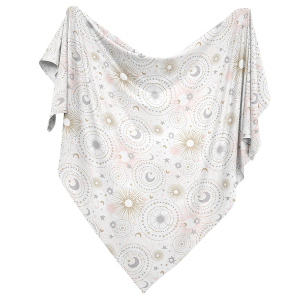 Celestial Pink And Gold Collection Baby Swaddle Blanket alternate view