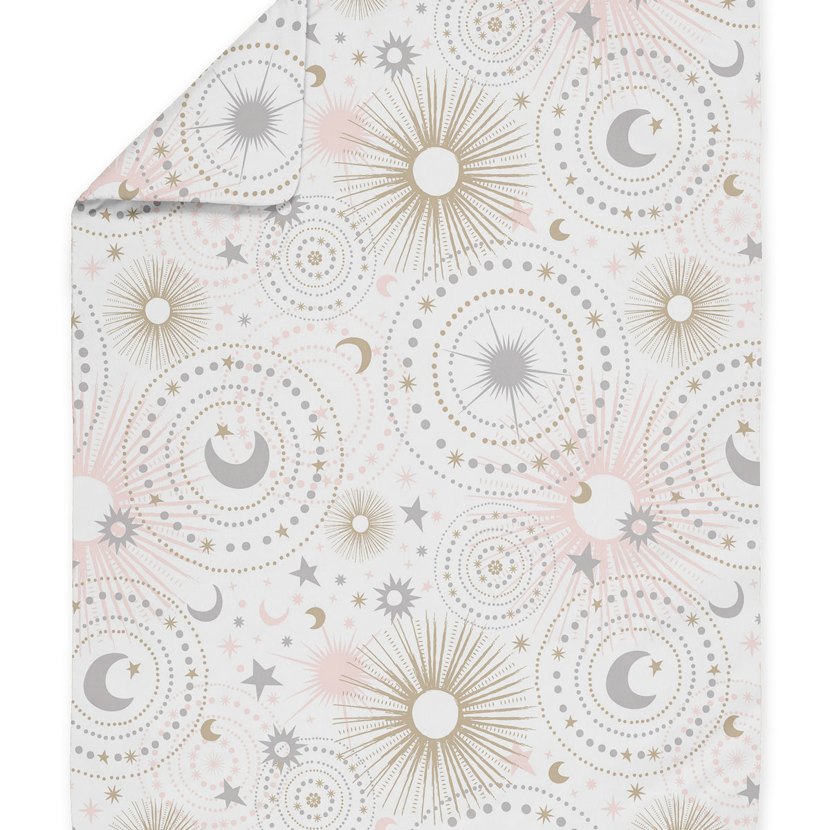 Celestial Pink and Gold Toddler Bedding Collection