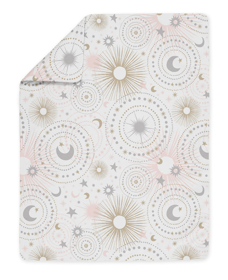 Celestial Pink and Gold Toddler Bedding Collection