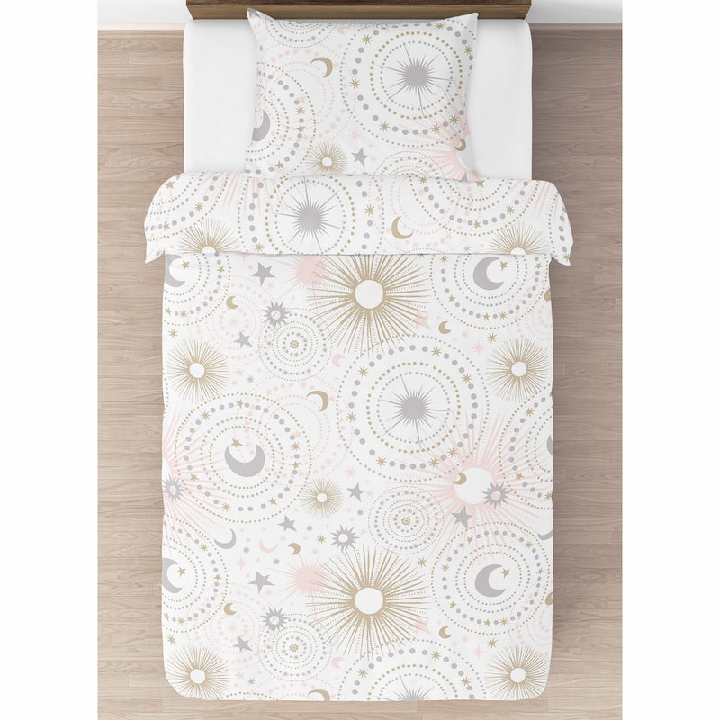Celestial Pink and Gold Twin Bedding Collection