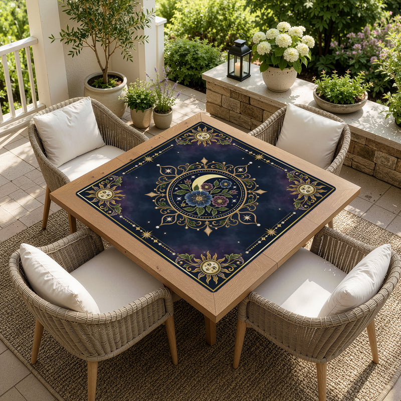 Celestial Pearl Collection Mahjong Mat for Table - Shipped Rolled