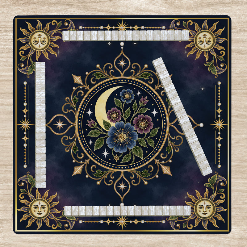 Celestial Pearl Collection Mahjong Mat for Table - Shipped Rolled
