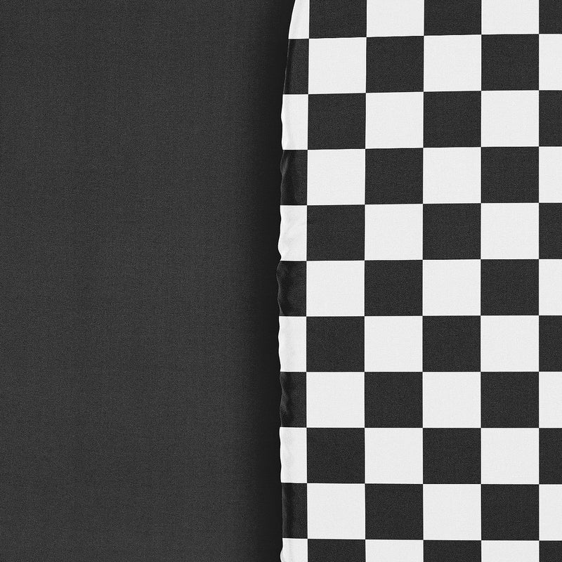 Gingham Checkered Plaid Collection 2 Pack Baby Bassinet Fitted Sheets - Black and White