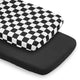 Gingham Checkered Plaid Collection 2 Pack Baby Bassinet Fitted Sheets - Black and White