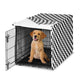 Gingham Checkered Plaid Collection Dog Crate Kennel Cover 36in. - Black and White