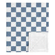 Gingham Checkered Plaid Collection Baby Blanket  - Blue and White