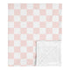 Gingham Checkered Plaid Collection Baby Blanket - Pink and White