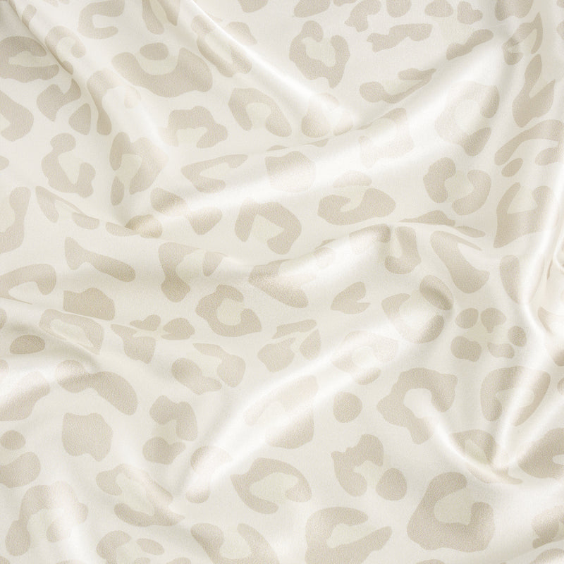 Cheetah Ivory and Gold Collection Decorative Satin Pillowcases - 2 Pack Set