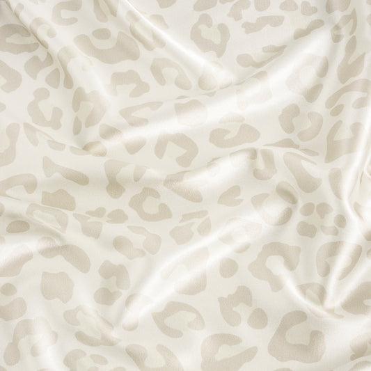 Cheetah Ivory and Gold Collection Satin Fitted Crib Sheet