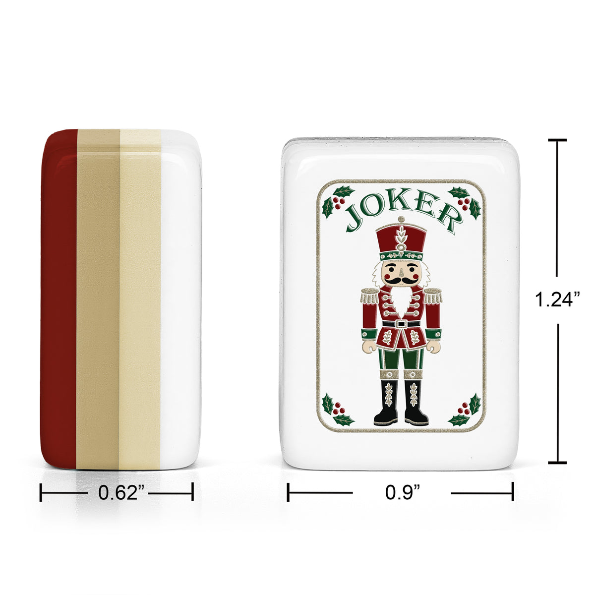 Holiday Red Christmas Collection American Mahjong Tile Set (160pc) 1.24in. Layered Acrylic with Paisley Travel Bag - Luxury Pink