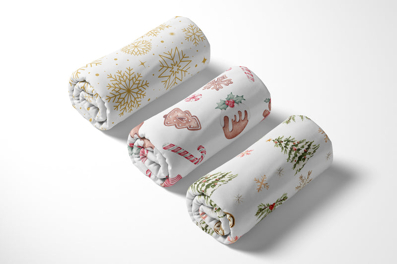 Christmas Holiday Collection 3 Pack Crib Sheets