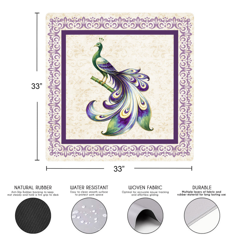 Purple Classic Collection Mahjong Mat for Table - Shipped Rolled
