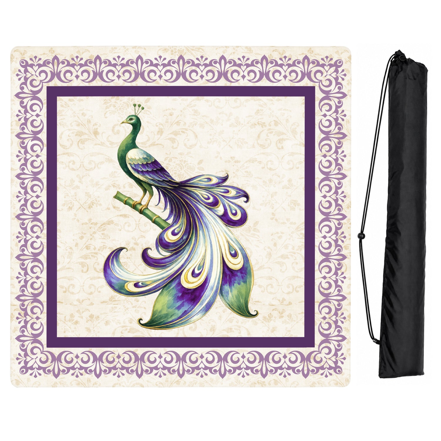 Purple Classic Collection Mahjong Mat for Table - Shipped Rolled