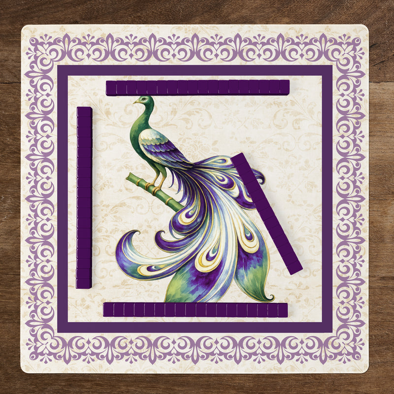 Purple Classic Collection Mahjong Mat for Table - Shipped Rolled