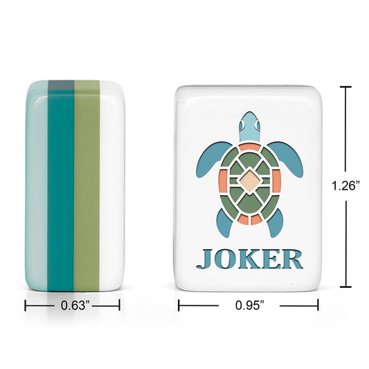Blue Coastal Paradise Collection American Mahjong Tile Set (160pc) 1.26in. Layered Acrylic with Travel Bag