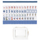 Sky Blue Coastal Paradise Collection American Mahjong Tile Set (160pc) 1.24in. Layered Acrylic with White Faux Leather Travel Bag