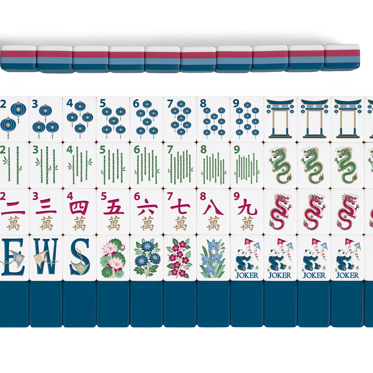 Blue Community Collection American Mahjong Tile Set (160pc)