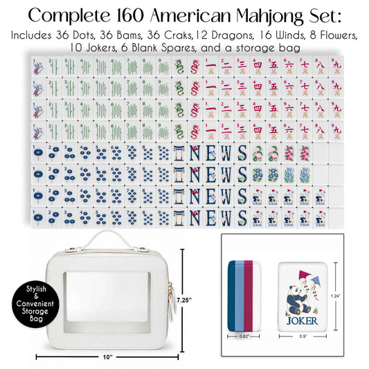 Blue Community Collection American Mahjong Tile Set (160pc)