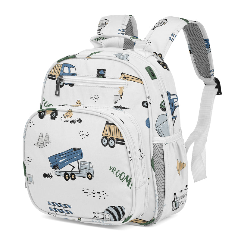Construction Truck Green and Blue Collection Small Toddler Backpack