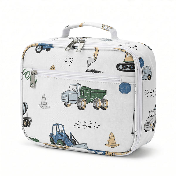 Construction Truck Green and Blue Collection Small Kids Lunch Box