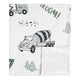 Construction Truck Green and Blue Collection Baby Blanket