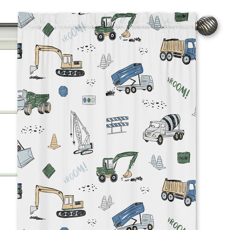 Construction Truck Green and Blue Collection Window Panels - Set of 2