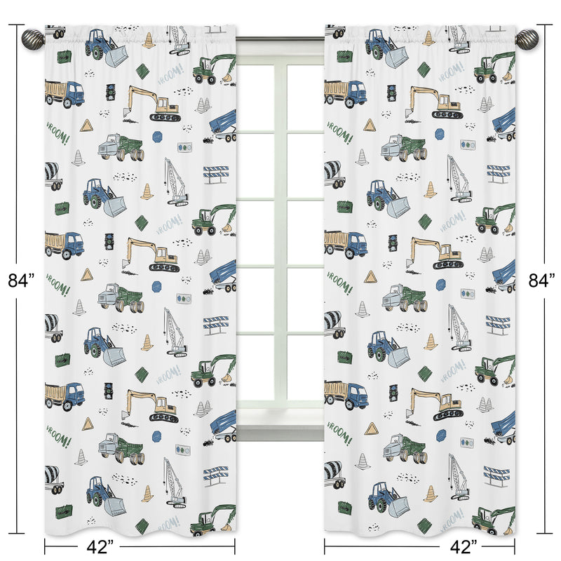 Construction Truck Green and Blue Collection Window Panels - Set of 2