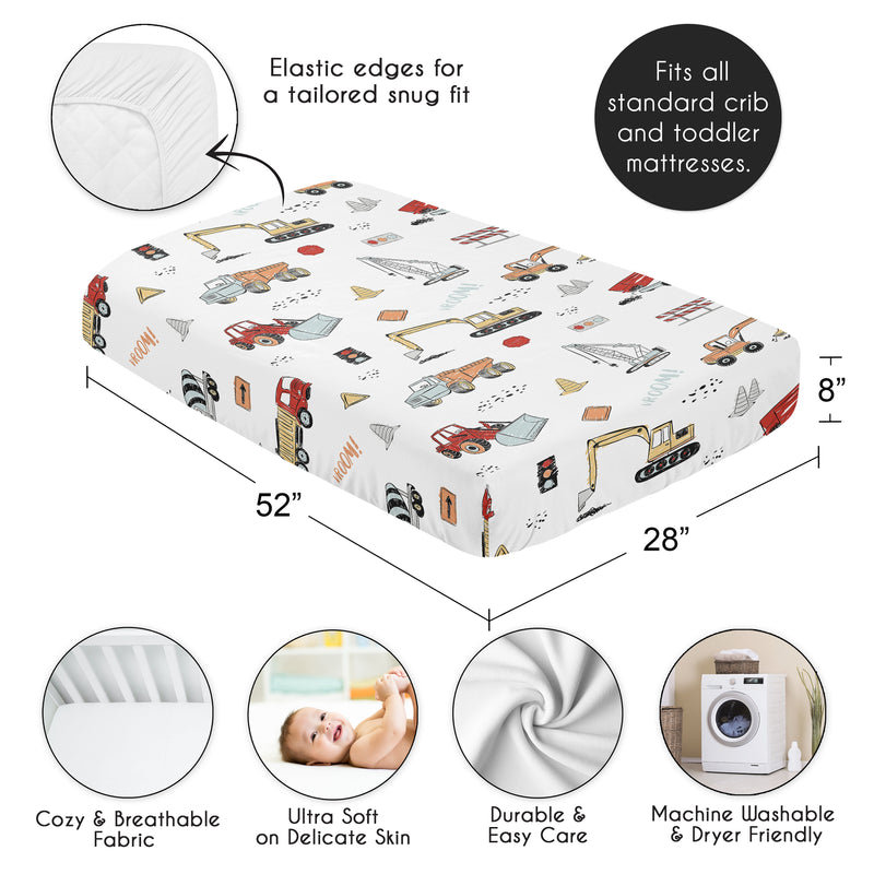 Construction Truck Collection Crib Sheet
