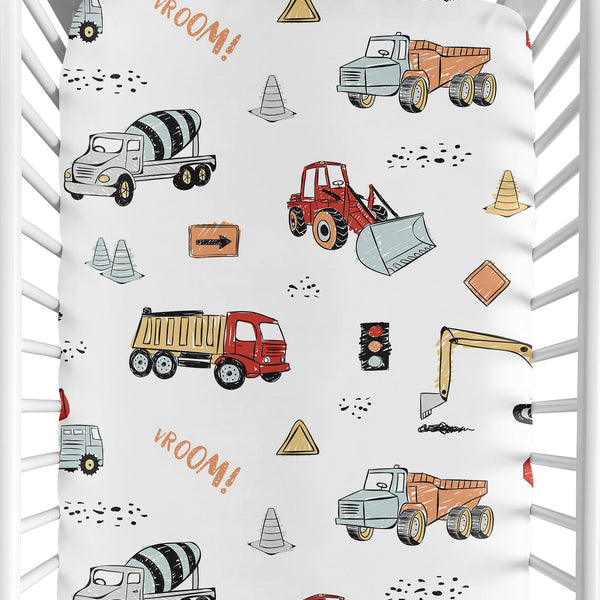 Construction Truck Collection Crib Sheet