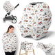 Construction Truck Collection Multi Use Baby Car Seat and Nursing Cover