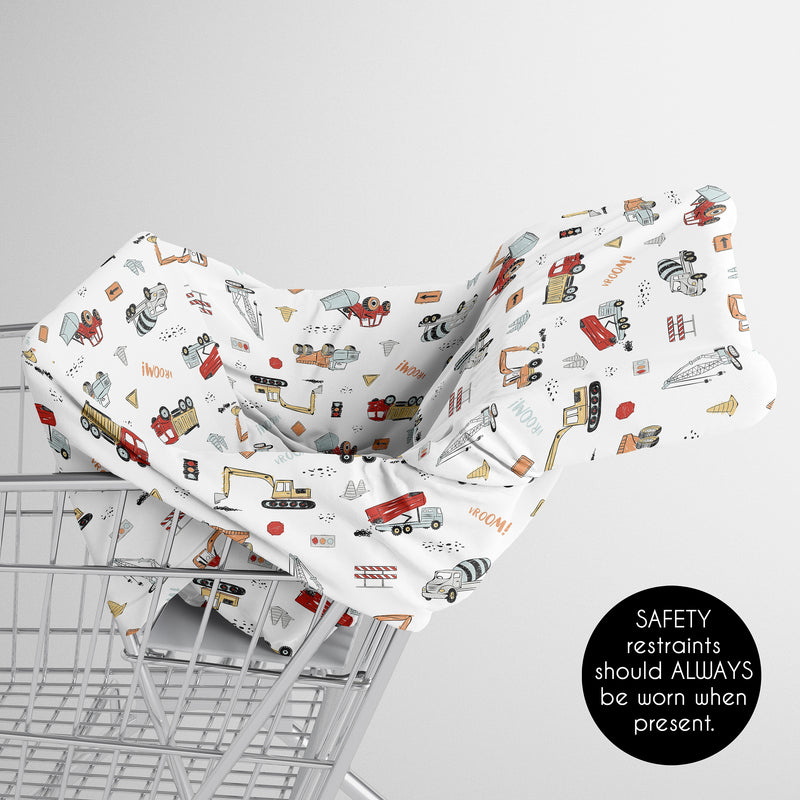 Construction Truck Collection Multi Use Baby Car Seat and Nursing Cover