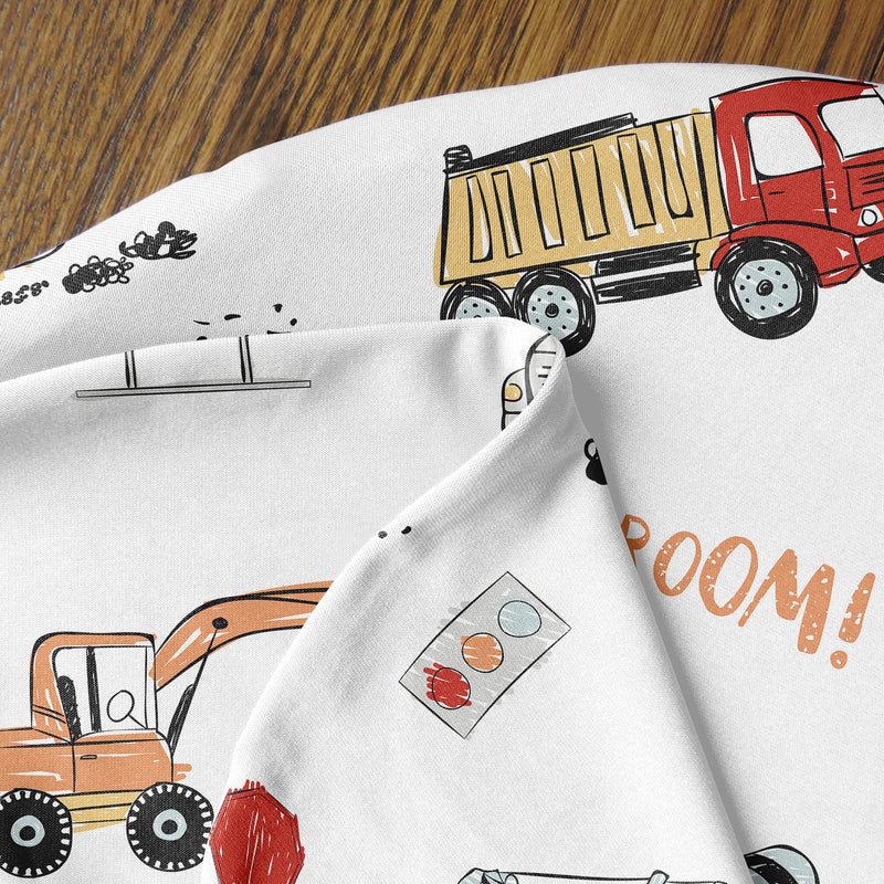 Construction Truck Collection Nursing Breastfeeding Pillow Cover
