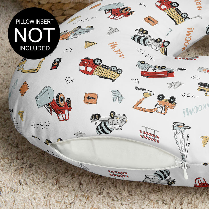 Construction Truck Collection Nursing Breastfeeding Pillow Cover